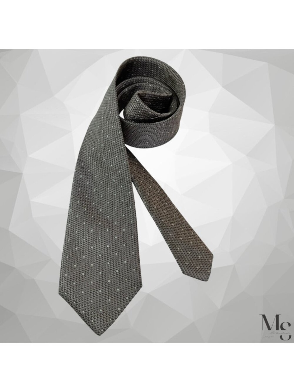 TURNBULL & ASSER Brown Pin Dot Silk Tie Handmade In England 58’’-3.25’’ EUC